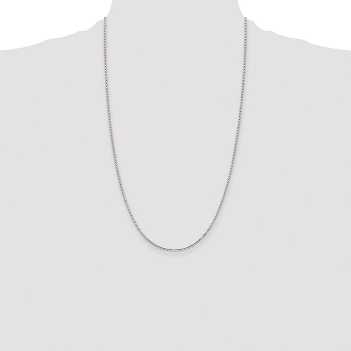 Buy Stylish Rhodium-Plated 1.25mm Sterling Silver Diamond-Cut Box Chain-4