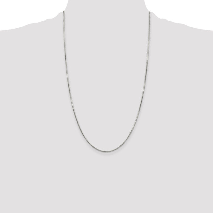 Buy High-Quality 1.35mm Sterling Silver 8-Sided Diamond-Cut Box Chain - Stylish Value!-4