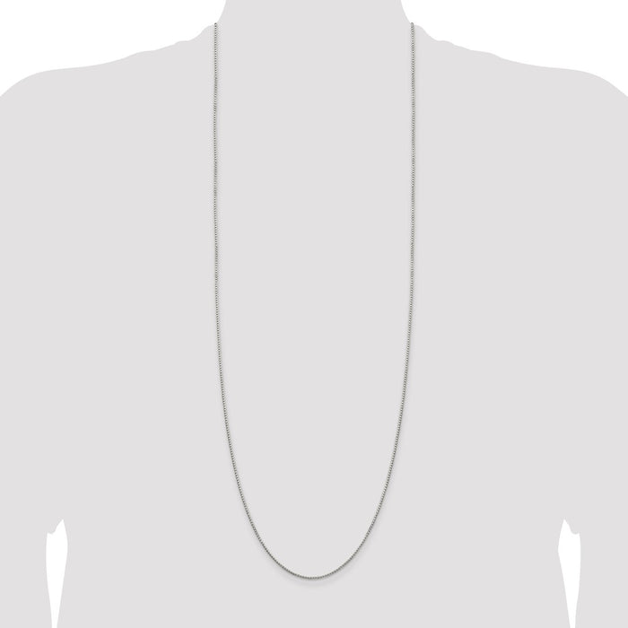 High-Quality 1.35mm Sterling Silver 8-Sided Diamond-Cut Box Chain - Stylish Value-4