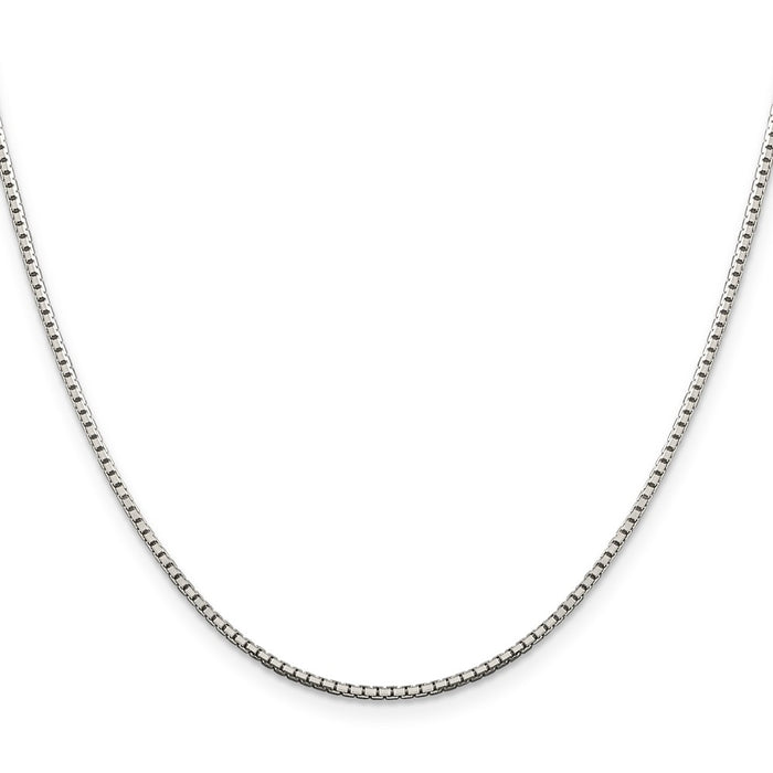 Exclusive 1.5mm Sterling Silver 8-Sided Diamond-Cut Box Chain - Stylish Value!-2