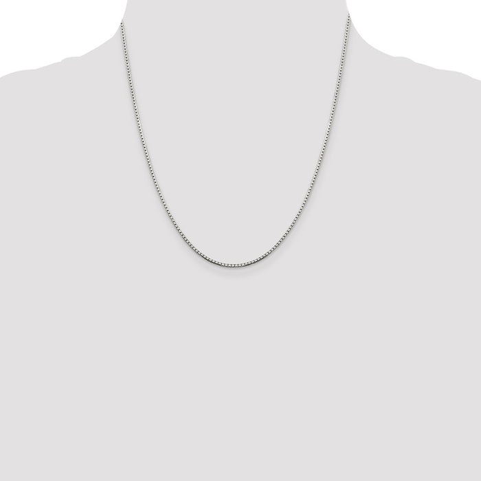 Exclusive 1.5mm Sterling Silver 8-Sided Diamond-Cut Box Chain - Stylish Value!-4