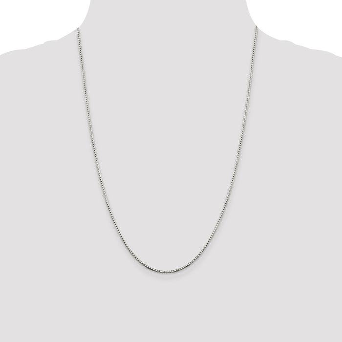 High-Quality 1.5mm Sterling Silver Diamond-Cut Box Chain - Stylish Value!-4