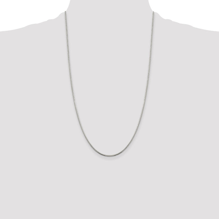 High-Quality 1.5mm Sterling Silver 8-Sided Diamond-Cut Box Chain - Stylish Value!-4