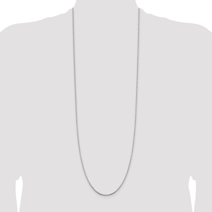 Buy High-Quality 1.5mm Sterling Silver 8-Sided Diamond-Cut Box Chain - Stylish Value-4