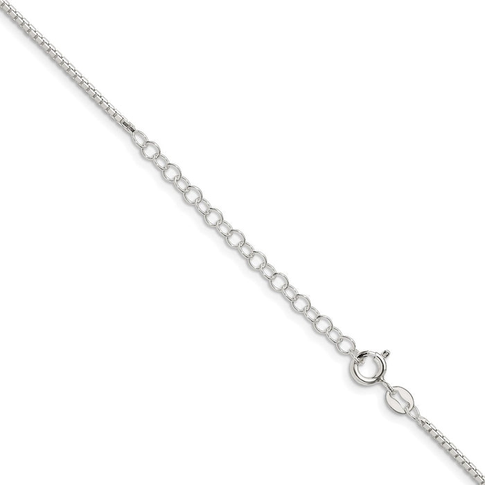 Buy Stylish 1.5mm Diamond-Cut Sterling Silver Box Chain with Extension-3