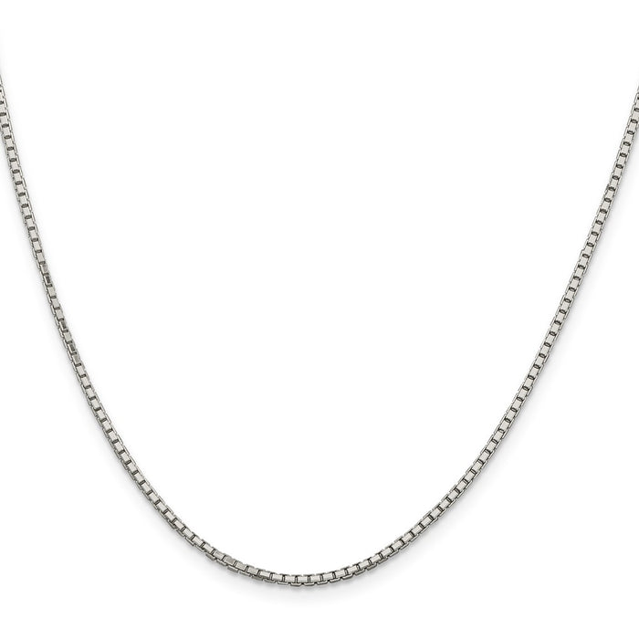 High-Quality 1.7mm Sterling Silver Diamond-Cut Box Chain - Stylish Value!-2