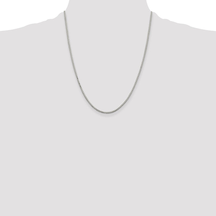 Buy Stylish 1.7mm Sterling Silver 8-Sided Diamond-Cut Box Chain - Luxury Value!-4