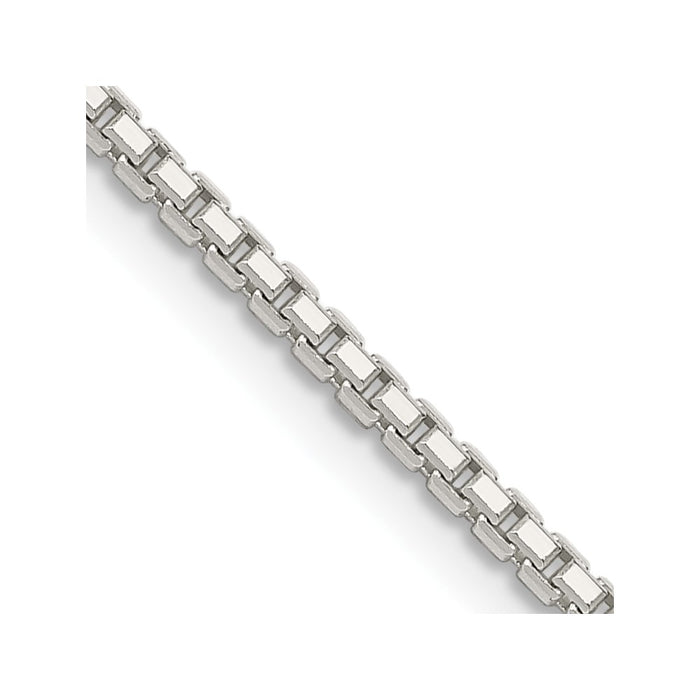 High-quality 1.7mm Diamond-Cut Sterling Silver Box Chain - Affordable Luxury-1