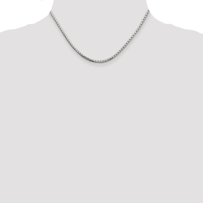 Buy Stylish 2.5mm Diamond-Cut Sterling Silver Box Chain - High-Quality Design-4