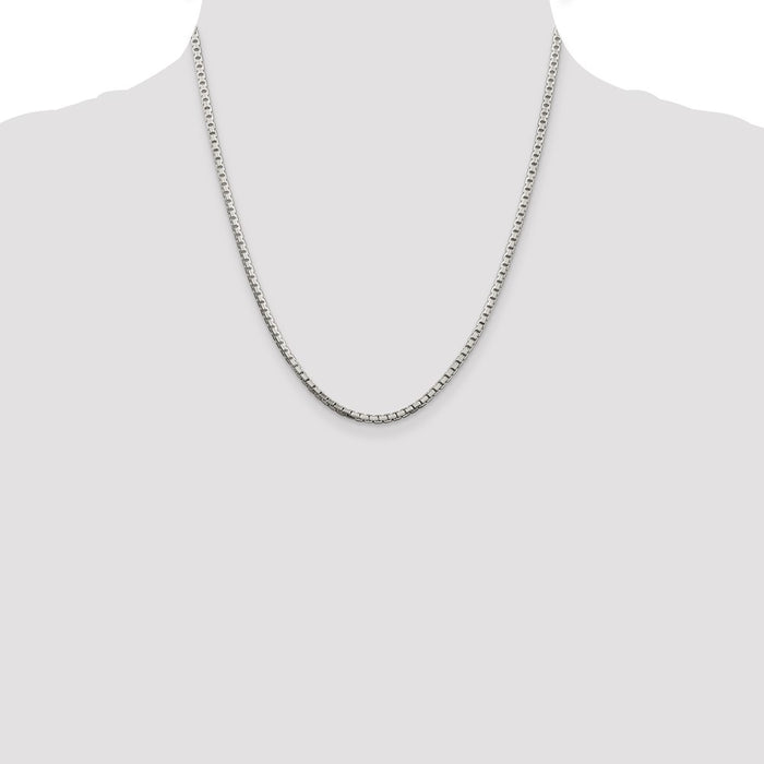 Exclusive 2.5mm Diamond-Cut Sterling Silver Box Chain - Stylish & Affordable!-4