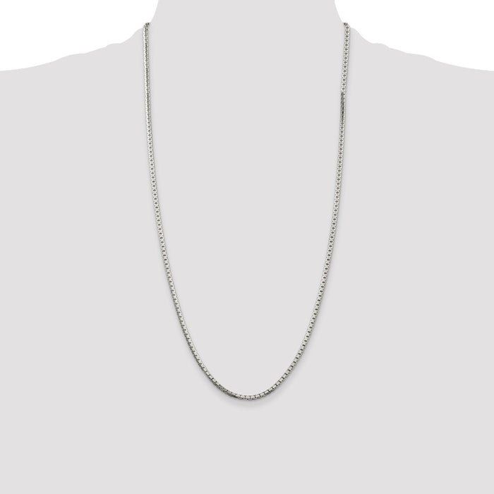 Buy Stylish 2.5mm Diamond-Cut Sterling Silver Box Chain - High-Quality Design-4