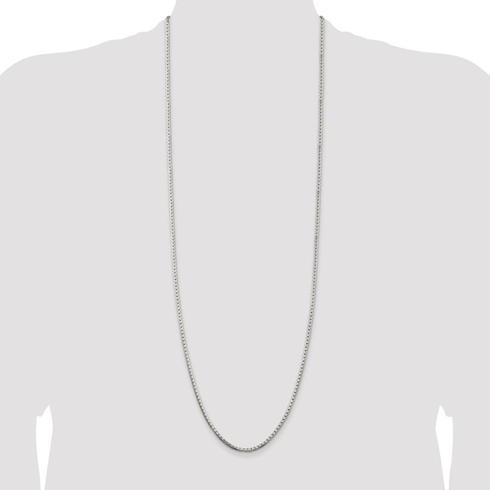 Buy Stylish 2.5mm Diamond-Cut Sterling Silver 8-Sided Box Chain - Affordable Luxury-4