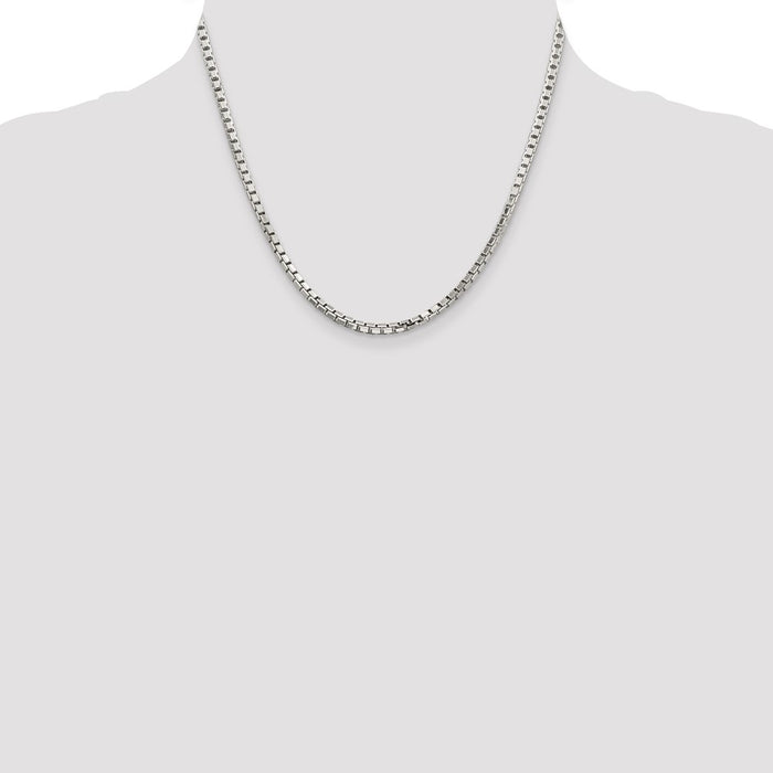 Buy Stylish 2.9mm Diamond-Cut Sterling Silver Box Chain - Exclusive Design-4