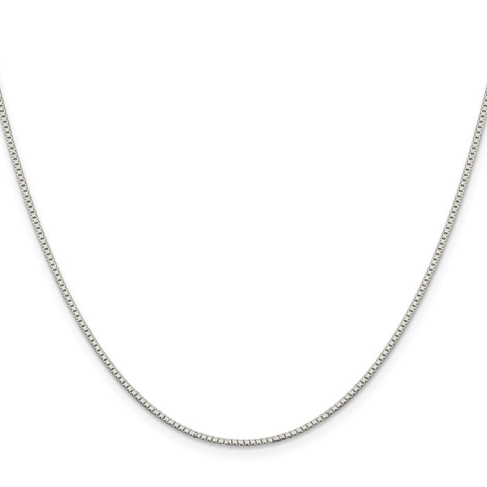 Buy Stylish Rhodium-Plated Sterling Silver 1.1mm Box Chain with Extension-2