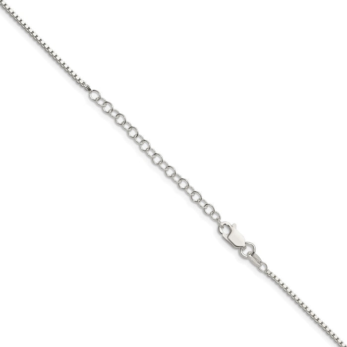 High-Quality 1.4mm Sterling Silver Box Chain with 4-Inch Extension - Stylish Value-3