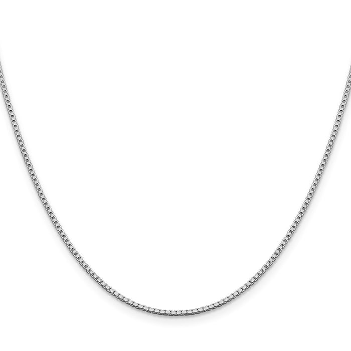 Buy Exclusive Rhodium-Plated Sterling Silver 1.4mm Box Chain - Stylish Value!-3