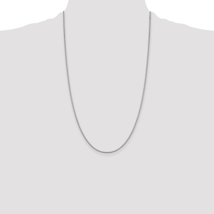 Buy Stylish Rhodium-Plated Sterling Silver 1.4mm Box Chain - Affordable Elegance-4