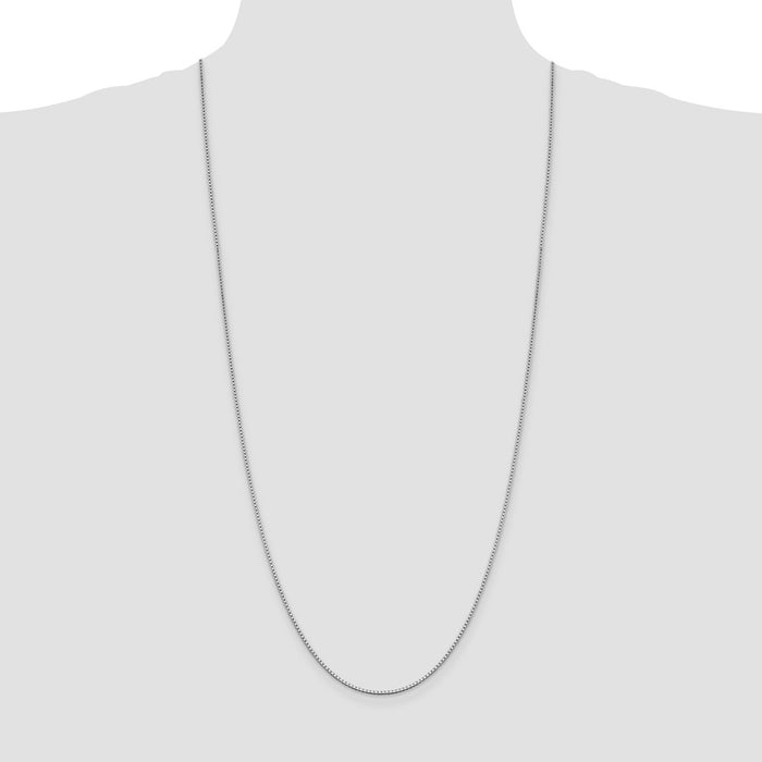Buy Stylish Rhodium-Plated Sterling Silver 1.4mm Box Chain - Affordable Elegance-4