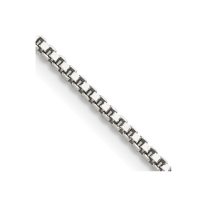 High-Quality 1.4mm Sterling Silver Box Chain with 4-Inch Extension - Stylish Value-1