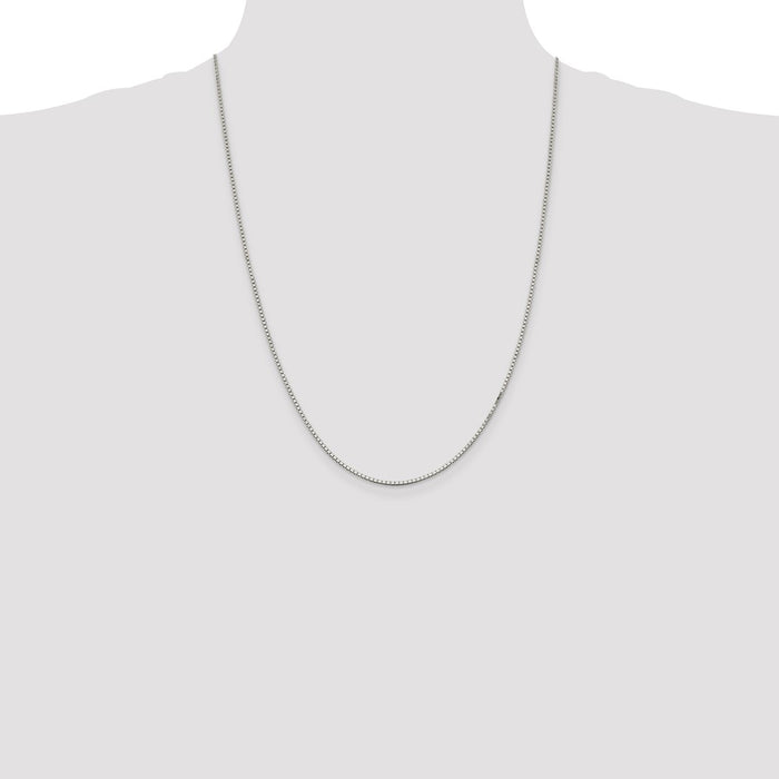 High-Quality Rhodium-Plated 1.5mm Box Chain | Stylish Sterling Silver Jewelry-4