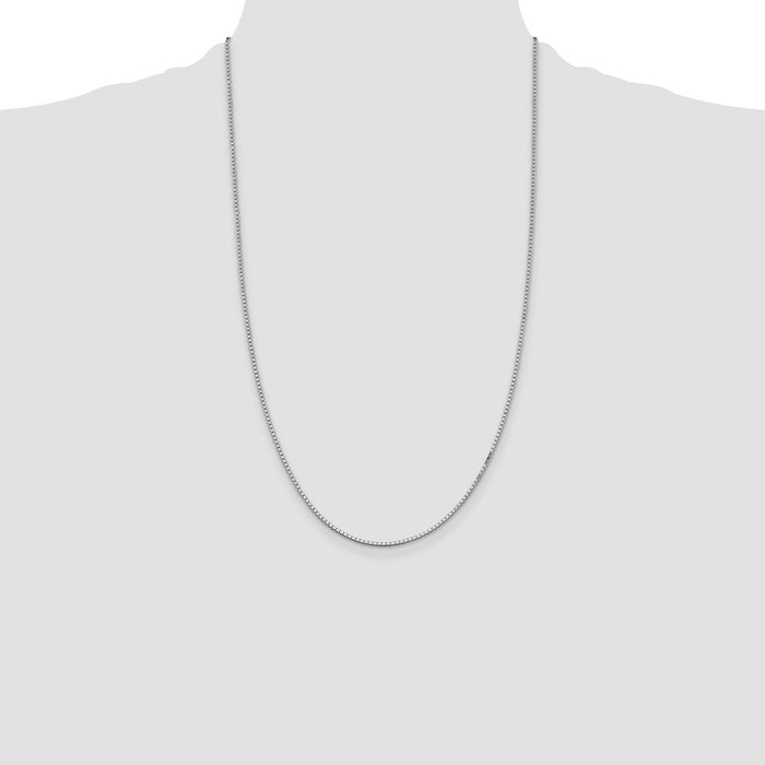 Buy Stylish Rhodium-Plated Sterling Silver 1.5mm Box Chain - Affordable Luxury!-4