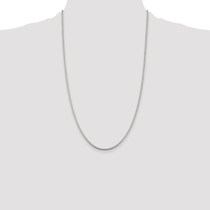 High-Quality 1.75mm Sterling Silver Box Chain - Stylish & Affordable Option!-4