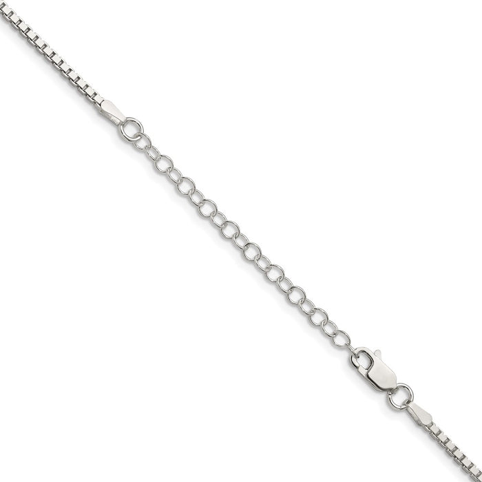 Buy Stylish 1.75mm Sterling Silver Box Chain with 2-Inch Extension - Value!-3