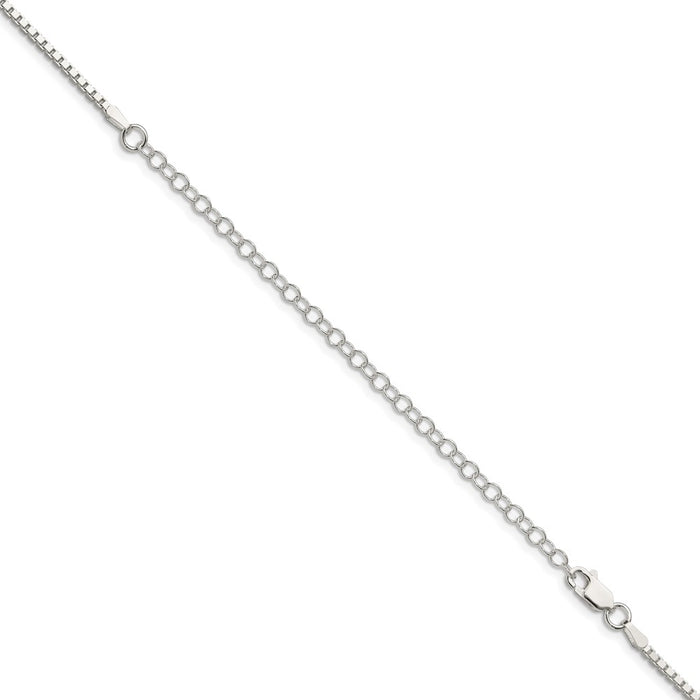 Buy Stylish 1.75mm Sterling Silver Box Chain with 4-Inch Extension - Affordable Price!-3