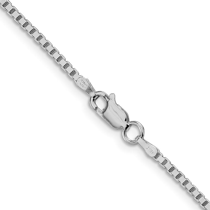 Buy Stylish Rhodium-Plated Sterling Silver 1.75mm Box Chain - Affordable Luxury!-3