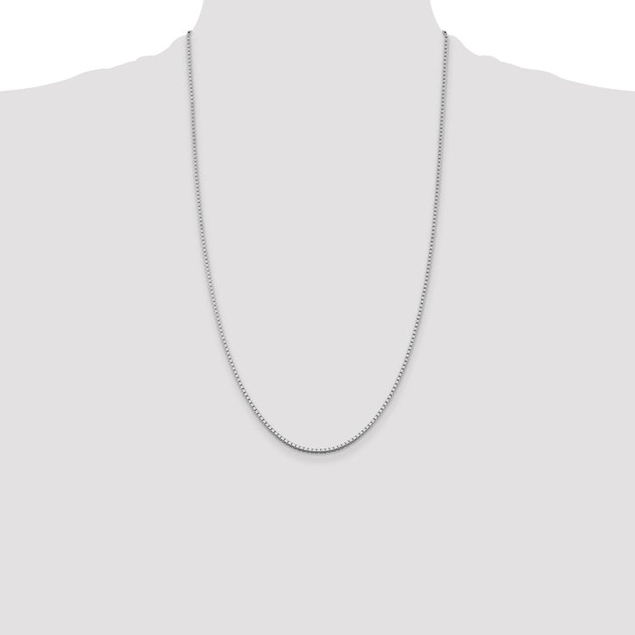 Buy Stylish Rhodium-Plated Sterling Silver 1.75mm Box Chain | Affordable Luxury-4