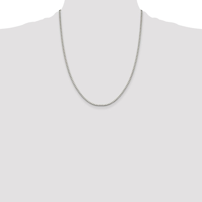 Buy Stylish 1.9mm Sterling Silver Box Chain with 4-Inch Extension - Luxury Value-4