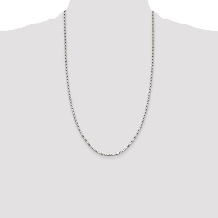 Buy Stylish 1.9mm Sterling Silver Box Chain - Luxury Quality at Great Price-4