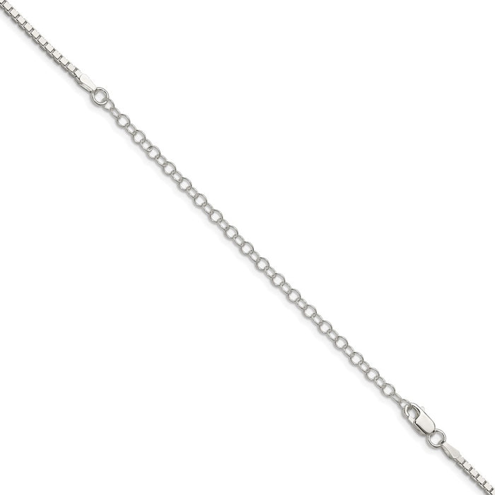 Buy Stylish 1.9mm Sterling Silver Box Chain with 4-Inch Extension - Luxury Value-3