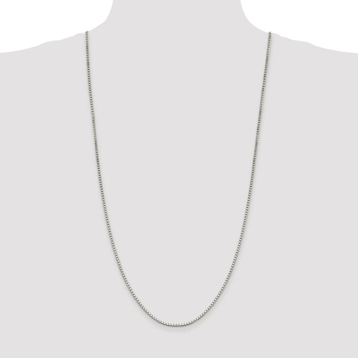 Exclusive Rhodium-Plated Sterling Silver 1.9mm Box Chain - Stylish Value!-4
