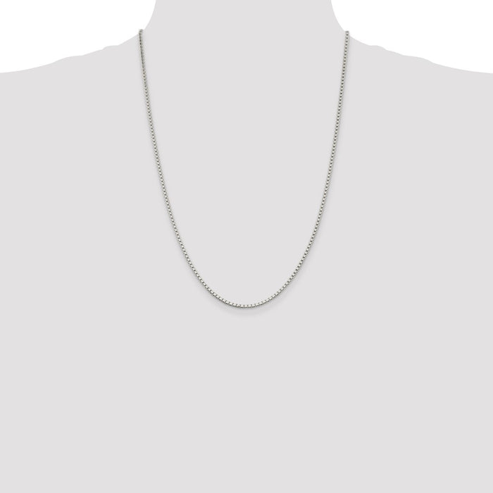 Buy 2mm Sterling Silver Box Chain - Stylish & High-Quality Jewelry Value-4