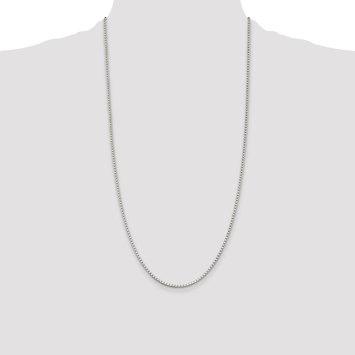 Buy Stylish 2mm Sterling Silver Box Chain - Affordable Luxury Jewelry-4