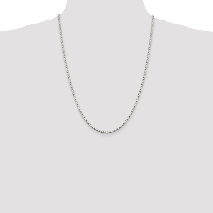 High-Quality 2.5mm Sterling Silver Box Chain - Stylish & Affordable Option-4