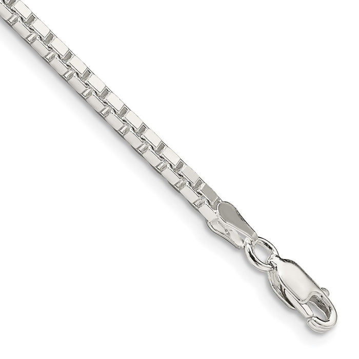 Exclusive 2.5mm Sterling Silver Box Chain - Affordable Luxury Accessory-1