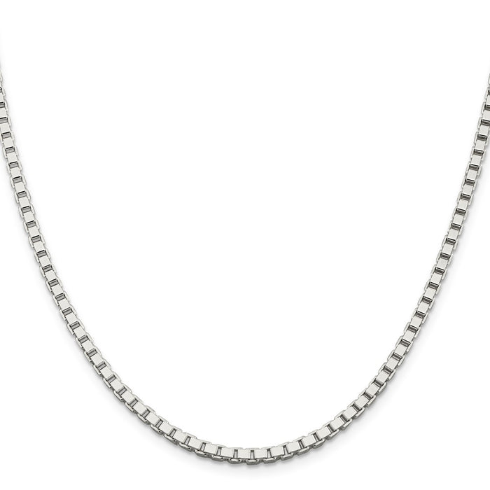 Buy Stylish 3mm Sterling Silver Box Chain - Affordable Luxury for Every Occasion-2
