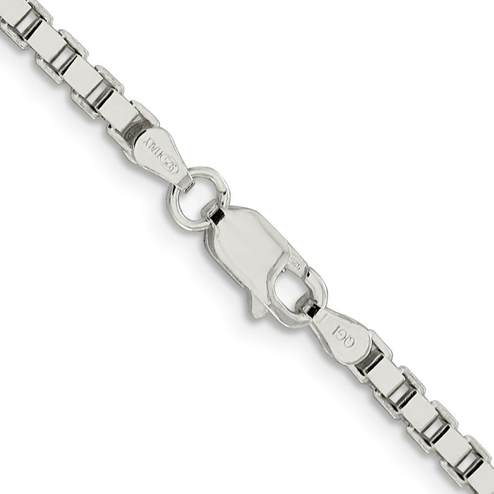 Buy Stylish 3mm Sterling Silver Box Chain - Affordable Luxury for Every Occasion-3