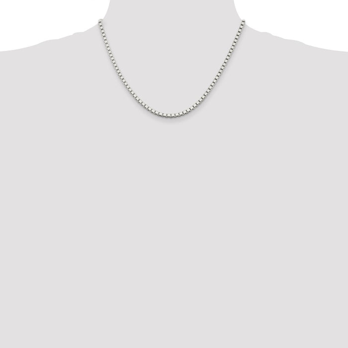 Buy Stylish 3mm Sterling Silver Box Chain - Affordable Luxury Jewelry!-4