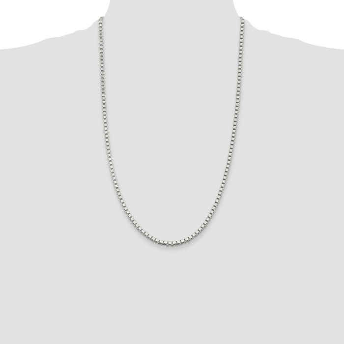 Buy Stylish 3mm Sterling Silver Box Chain - High-Quality & Affordable Price-4
