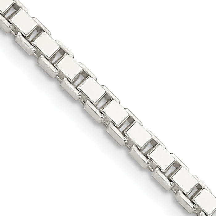 Buy Stylish 3mm Sterling Silver Box Chain - Affordable Luxury for Every Occasion-1