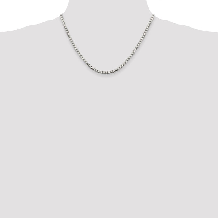 Exclusive 3.25mm Sterling Silver Box Chain - Stylish & Affordable Jewelry-4