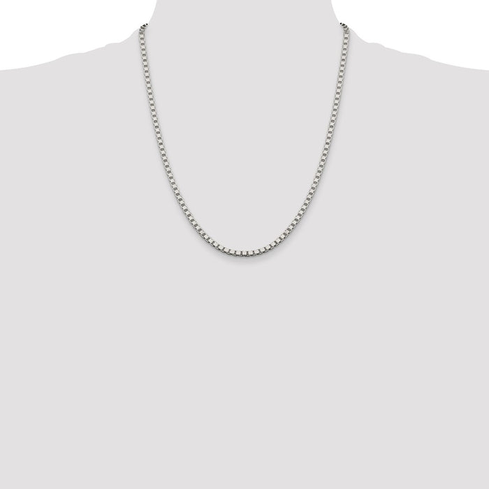 High-quality 3.25mm Sterling Silver Box Chain - Stylish & Affordable Jewelry-4