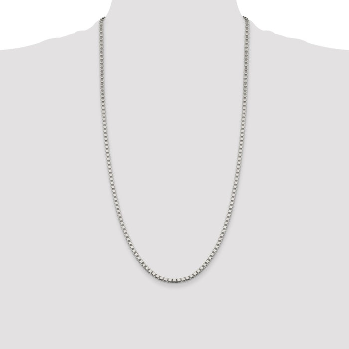 Buy Stylish 3.25mm Sterling Silver Box Link Chain - High-Quality Value!-4