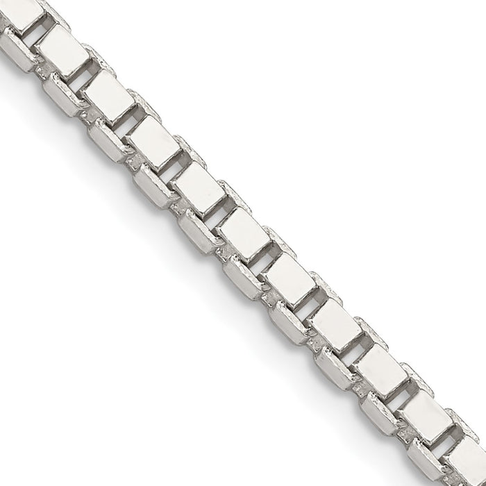 High-Quality 3.25mm Sterling Silver Box Chain | Affordable Luxury Jewelry-1