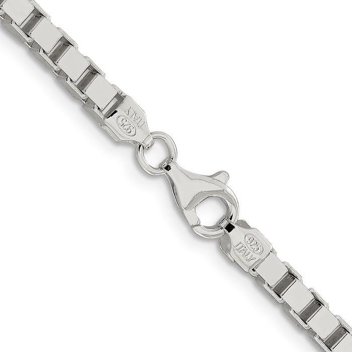 High-Quality 3.75mm Sterling Silver Box Chain - Stylish and Affordable Price!-3