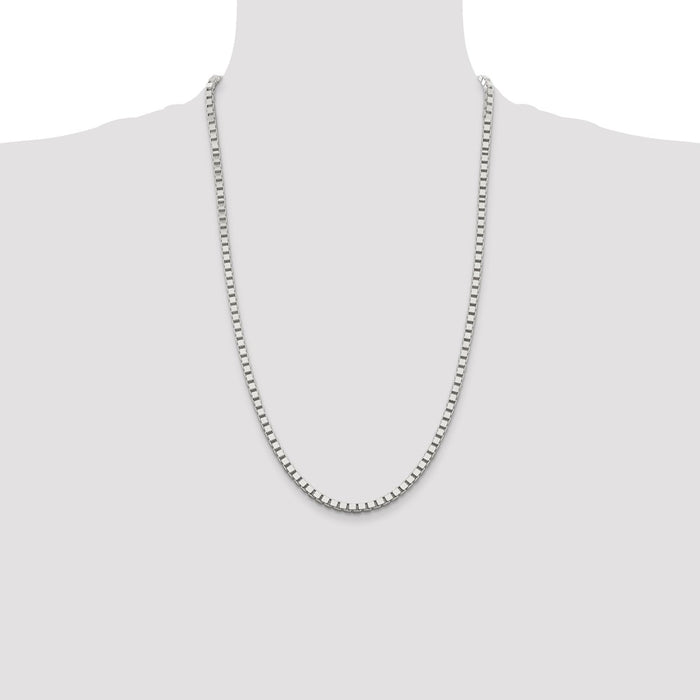 High-Quality 3.75mm Sterling Silver Box Chain - Stylish and Affordable Price!-4