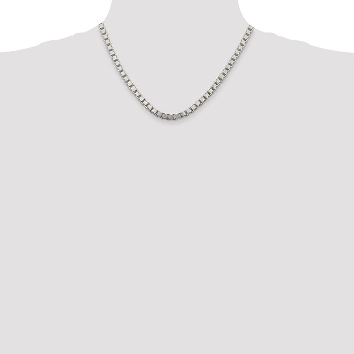 Buy Stylish 4.5mm Sterling Silver Box Chain - High-Quality Jewelry Value-4